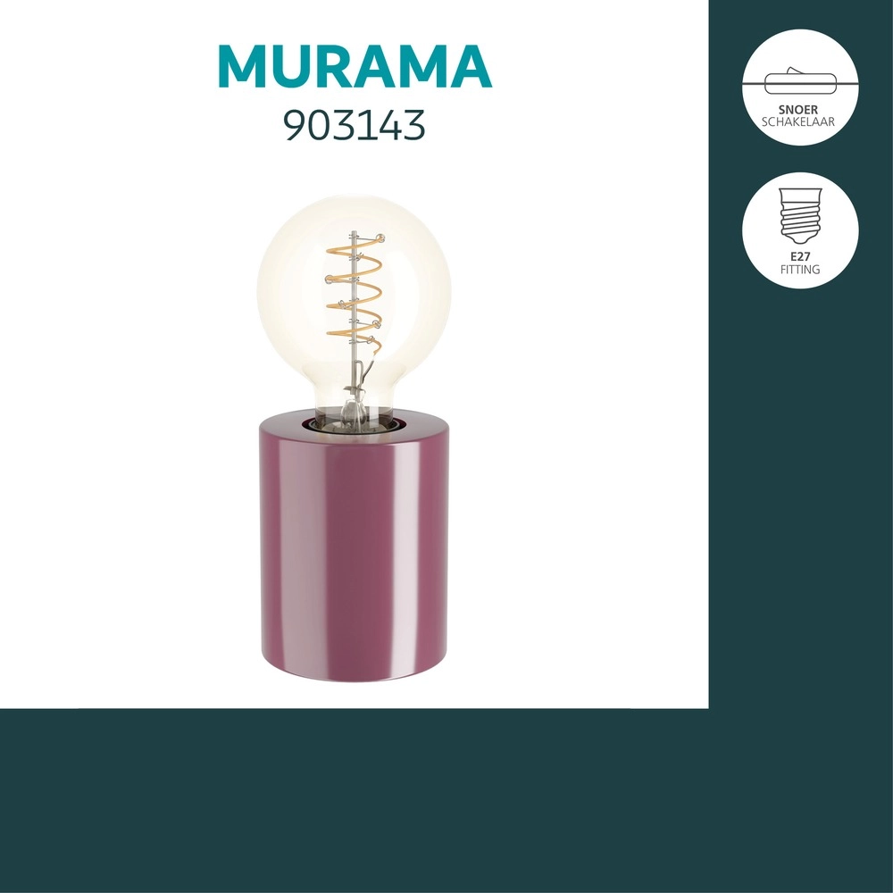Tischlampe Murama Burgunderrot