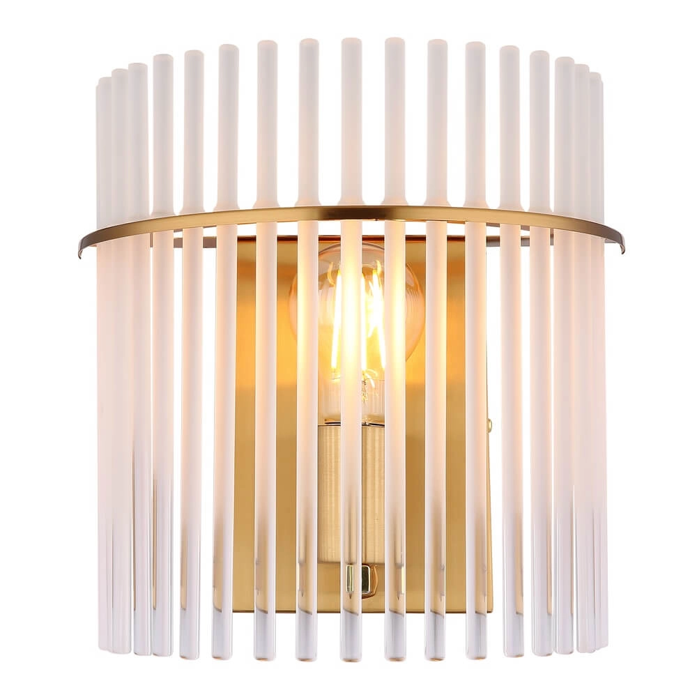 Goldene Wandleuchte Gorley mit Glas Globo 9007371471768