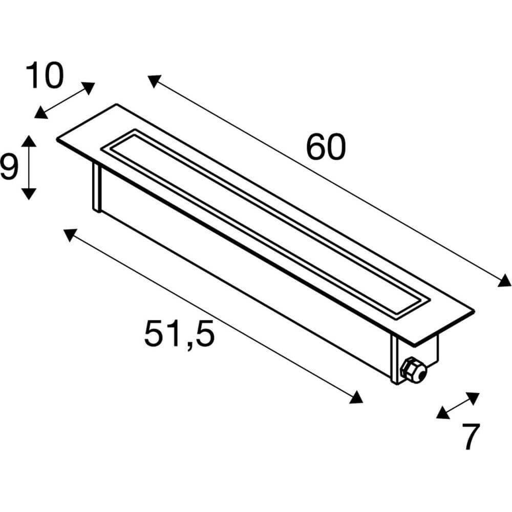 Einbauleuchte Dasar 600 60cm LED 3000K SLV 4024163274739