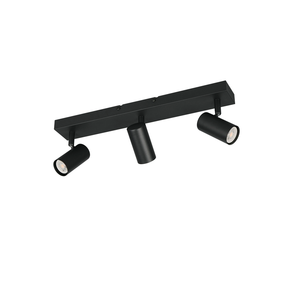 Oberflächenmontierter Spot Taryn 3-Licht Schwarz Trio 4017807685596