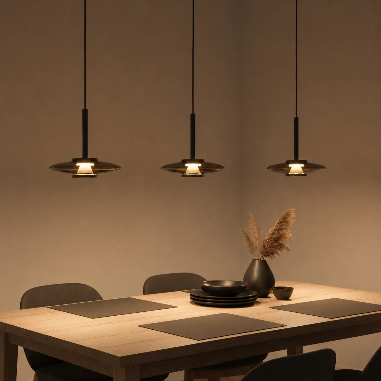 LED-Iesszimmer-Pendellicht Madison Schwarz