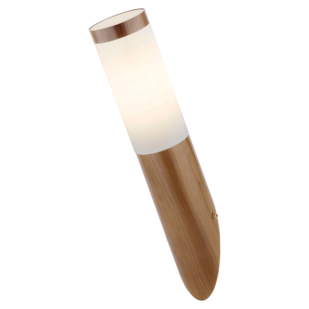 Außenlampe Boston Holz mit Weiß