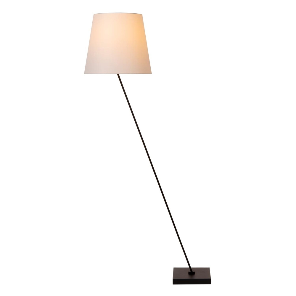 Stehlampe Pendio Schwarz mit weißer Motorhaube Lucide 5411212194084