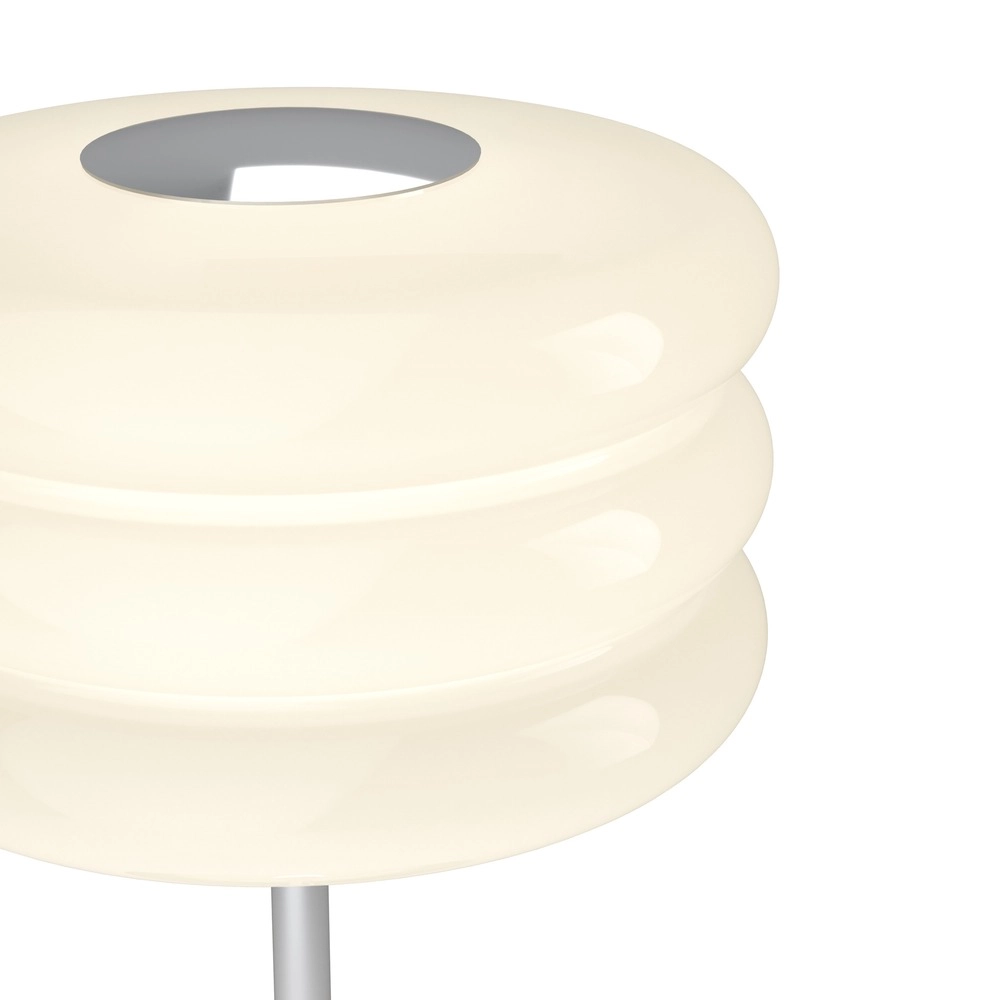 Design-Tischlampe Tortora Chrom mit weißem Ø 20 cm