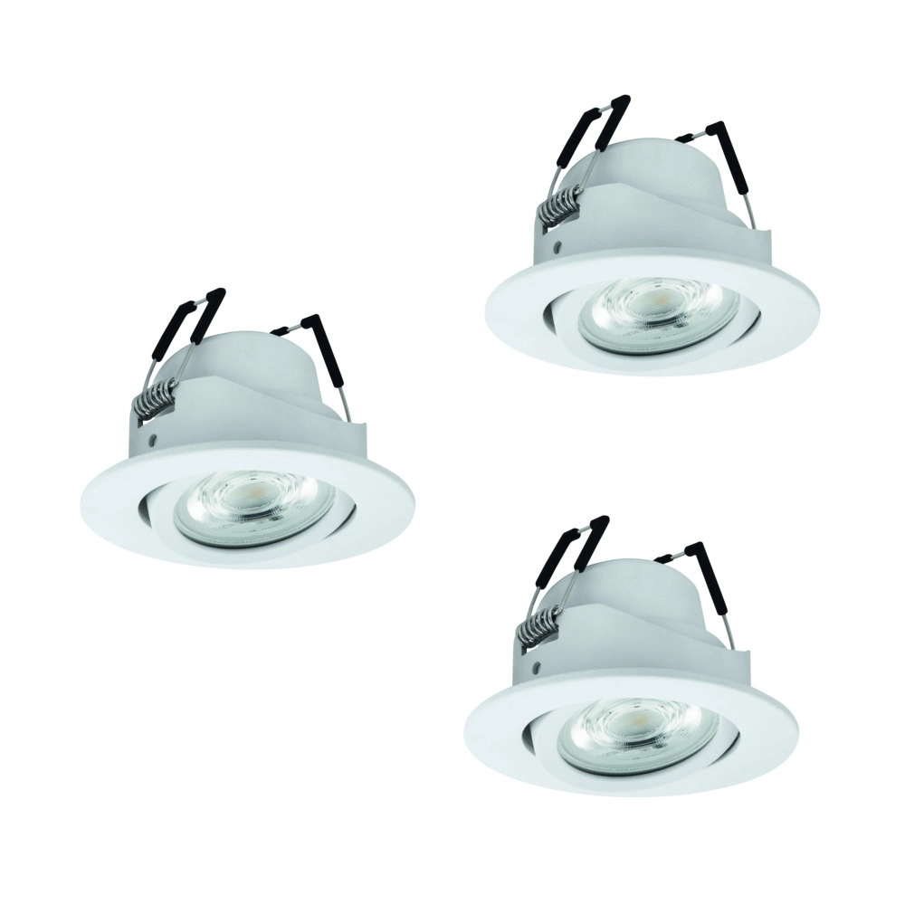 Set mit 3 Einbaustrahlern Saliceto-Z Intelligentes Weiß