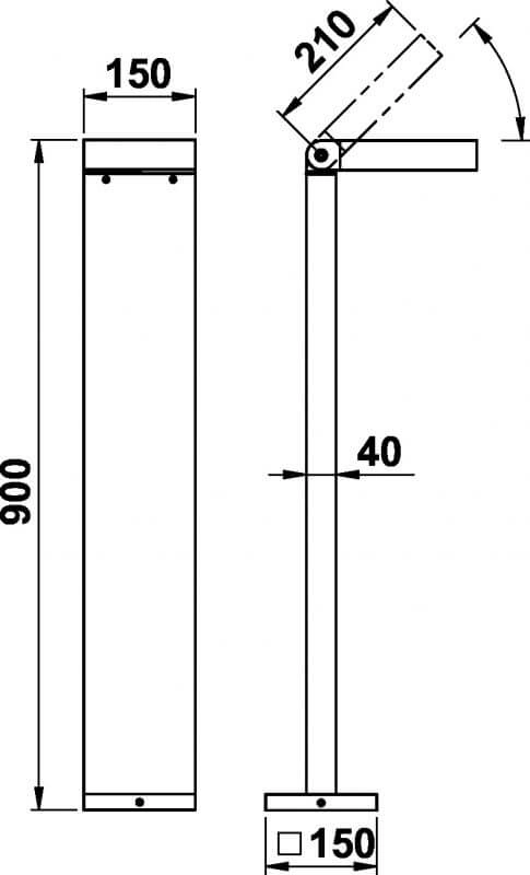 Wegeleuchte Parel 90 cm - schwarz Albert 4007235622966
