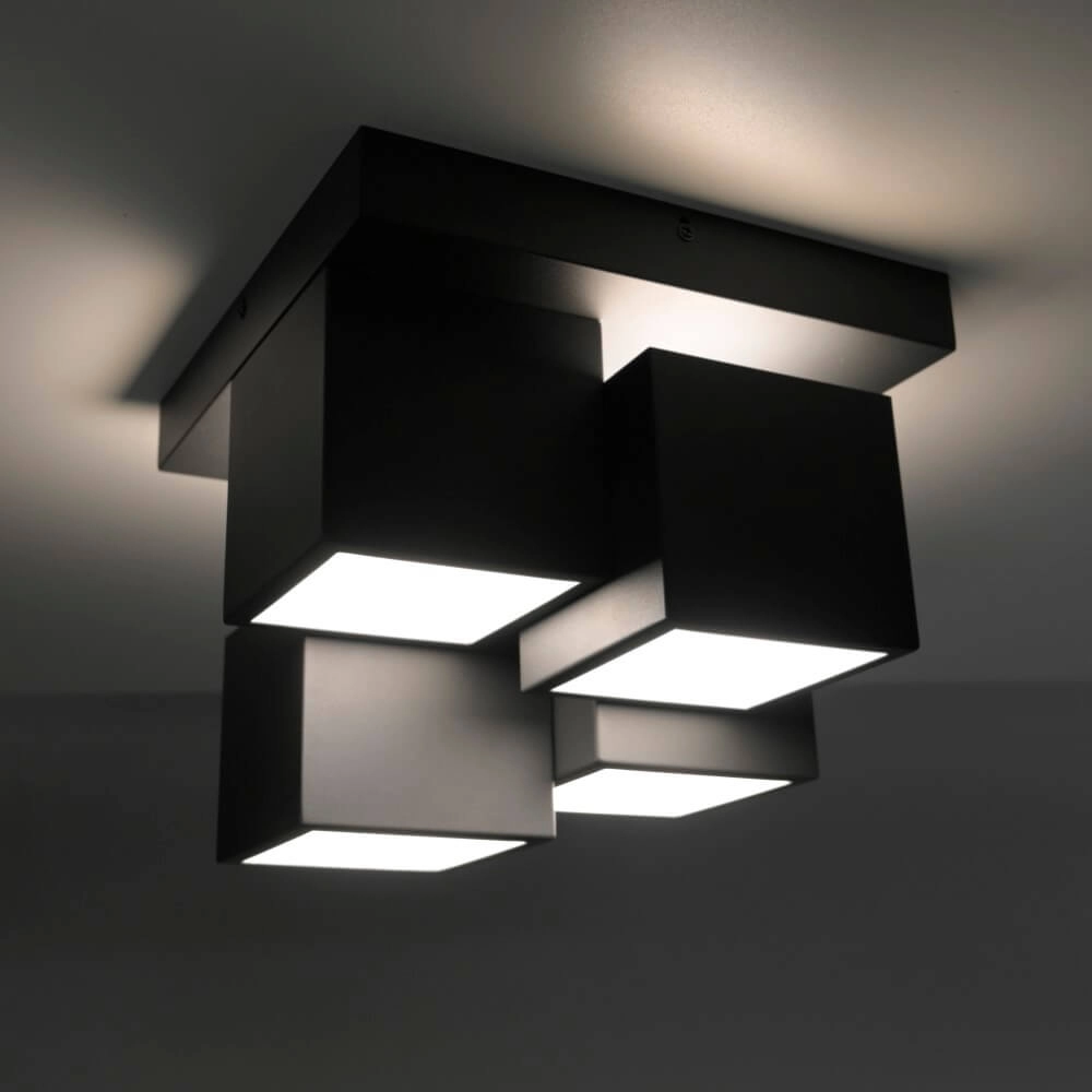 Schwarze Deckenleuchte Tetris Schwarz Just Light 4043689004538