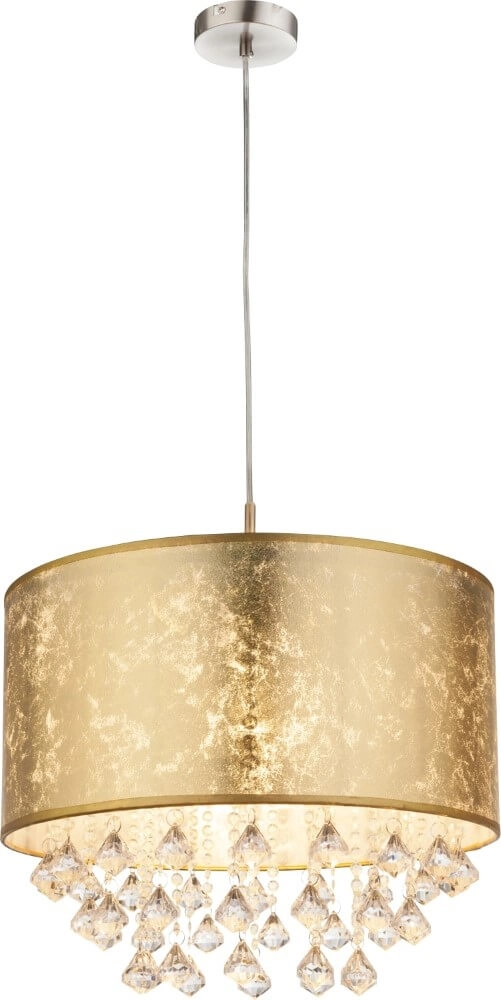 Goldene Hängelampe Amy mit Kristall Globo 9007371344789