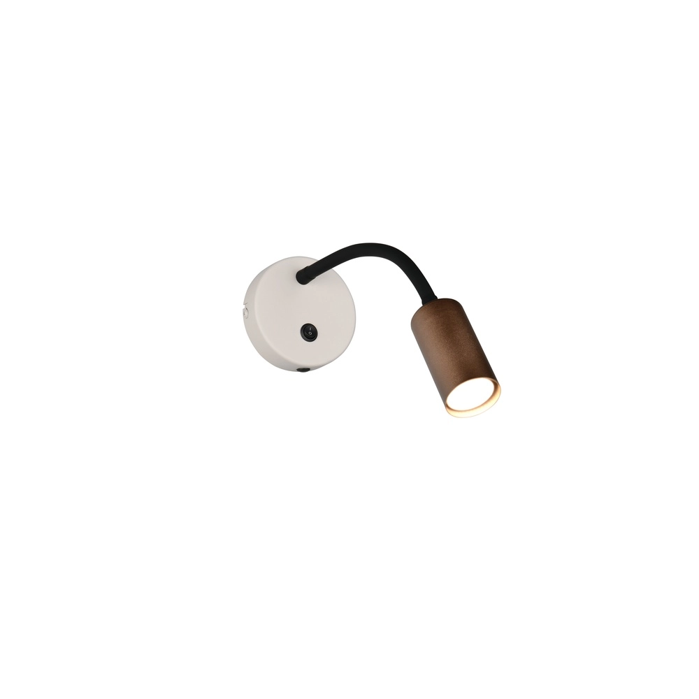 Wandlicht Taryn Mocha Brown mit Schalter Trio 4017807685695
