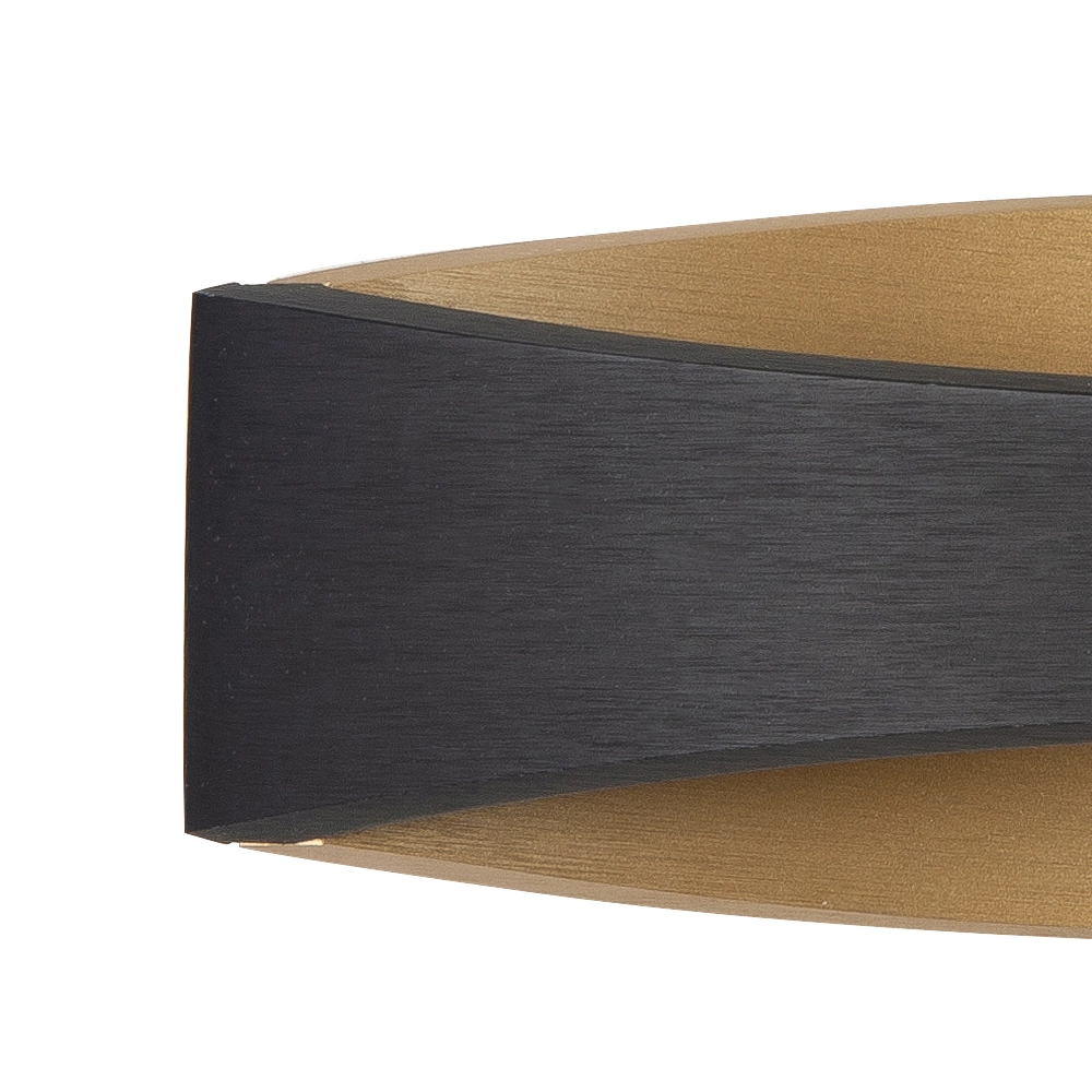 Schlanke Wandleuchte Medusa 25cm schwarz und gold Highlight 8718379050718