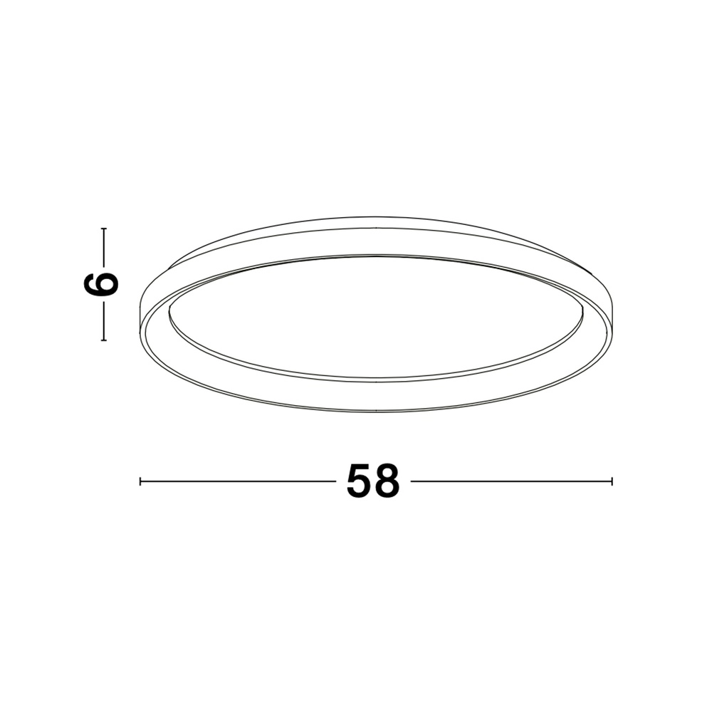 Design-Deckenleuchte Pertino Ø 58cm schwarz Lyora 5212017446015