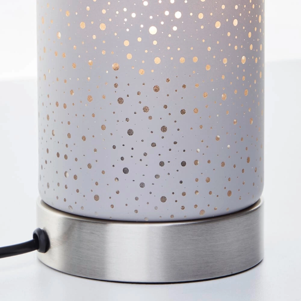 Tischlampe Scarlett Nickel mit Grau Brilliant 4004353438219