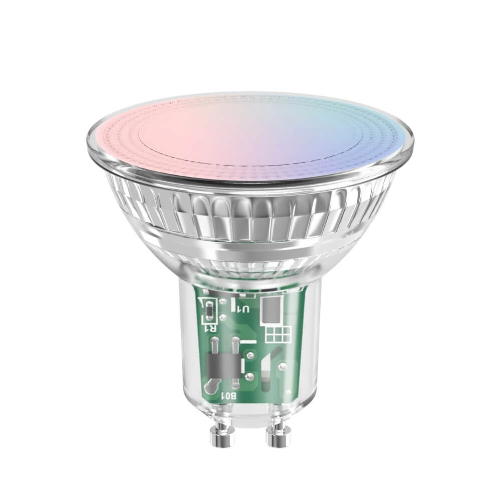 Intelligente LED-Glühbirne 4,9W - GU10 - Led - 345lm mit RGB-Glas