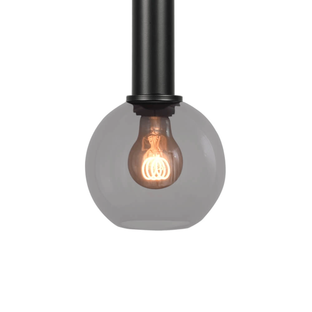 Hängelampe Ø 15cm Bella 2 Schwarz mit Rauchglas Masterlight 8718121334271
