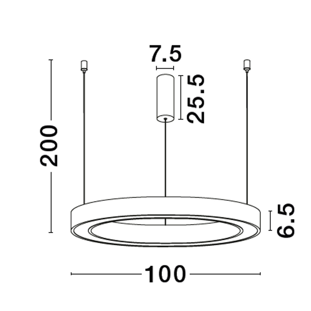 Design-Pendelleuchte Sting schwarz Ø 100cm Lyora 5212017437440
