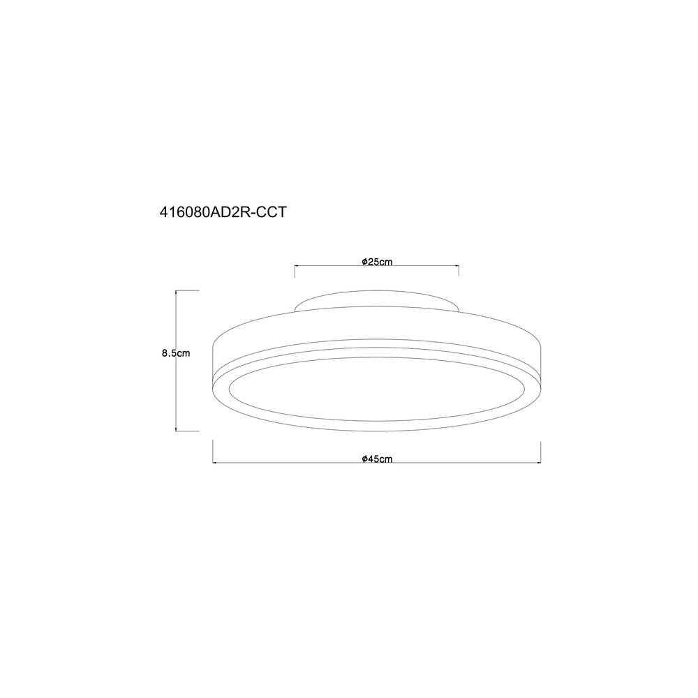 Design-Deckenlampe Doro Ø 45 cm silbergrau Globo 9007371525553