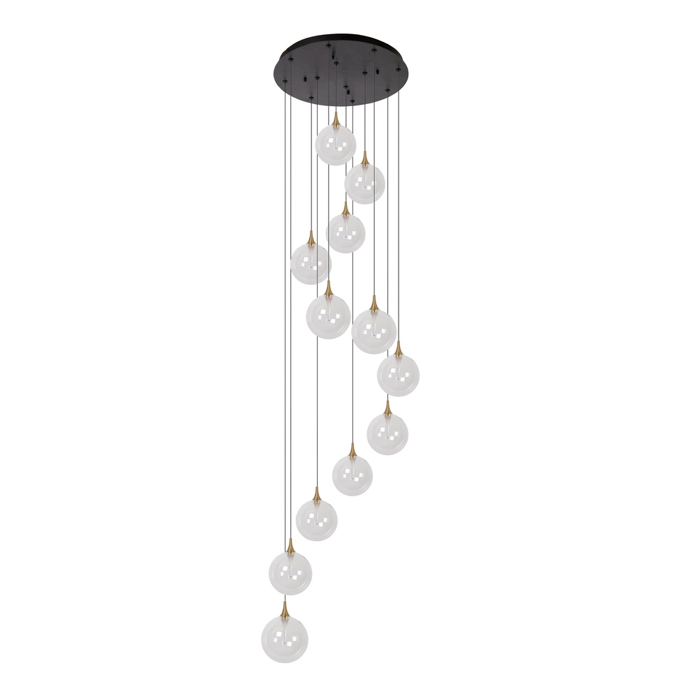 Design-LED-Pendelleuchten Gisela Klar – 12x Ø 16 cm Premium by Lucide 5411212134844