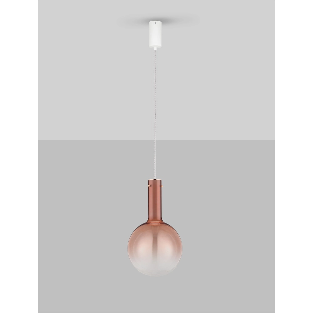 Pendelleuchte Nostos rosafarbenes Glas Lyora 5212017461148