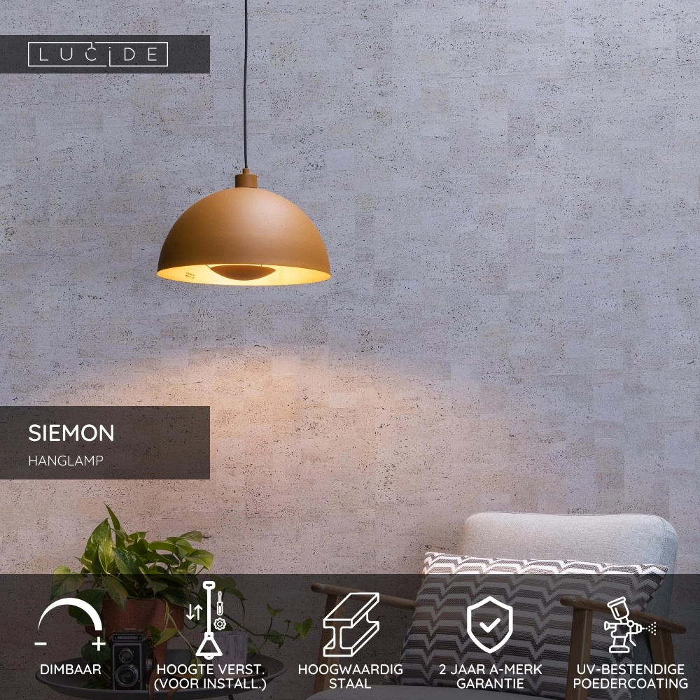 Design-Pendellampe Siemon Gelb Lucide 5411212451774
