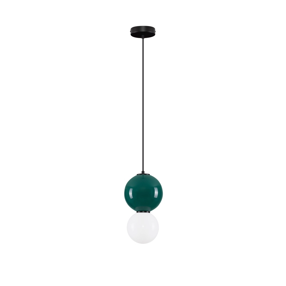 Pendelleuchte Noesis Ø 18cm grün mit weiß