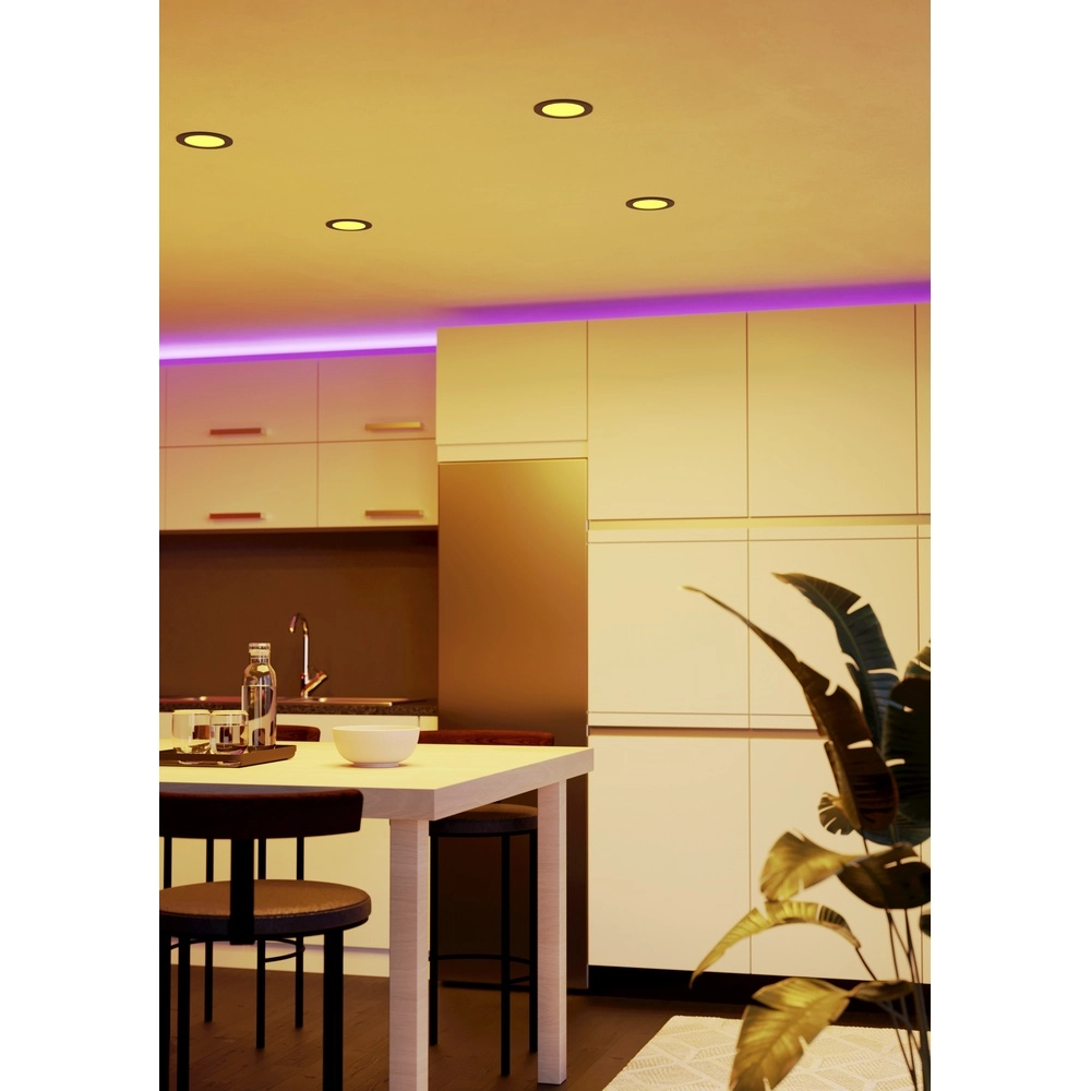 IP44-Einbaulampe Fueva 6-Z Zigbee – schwarz – Ø 12 cm Eglo 9008606330973