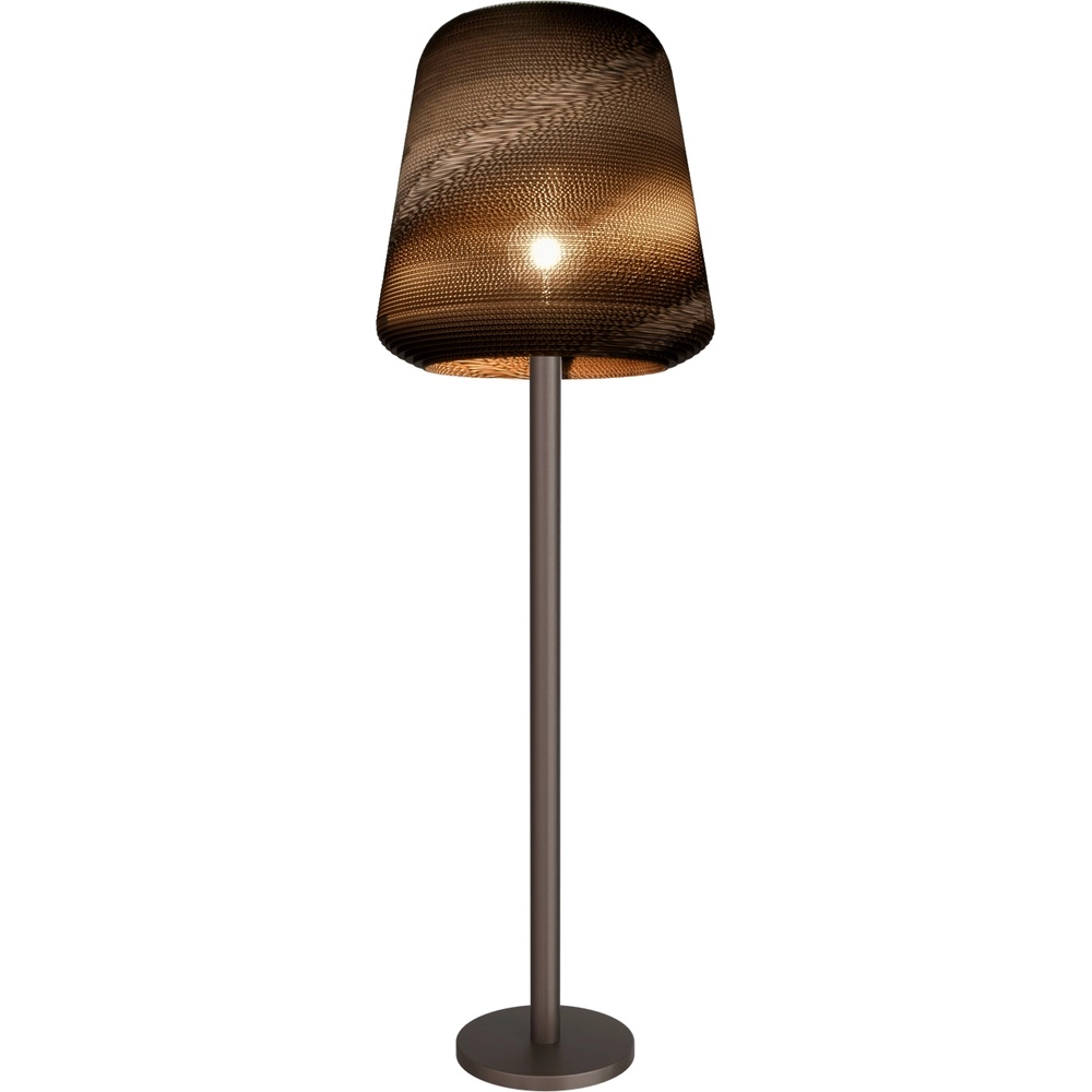 Kakao-Stehlampe Carta Moody Ø 54cm Think Paper Shade