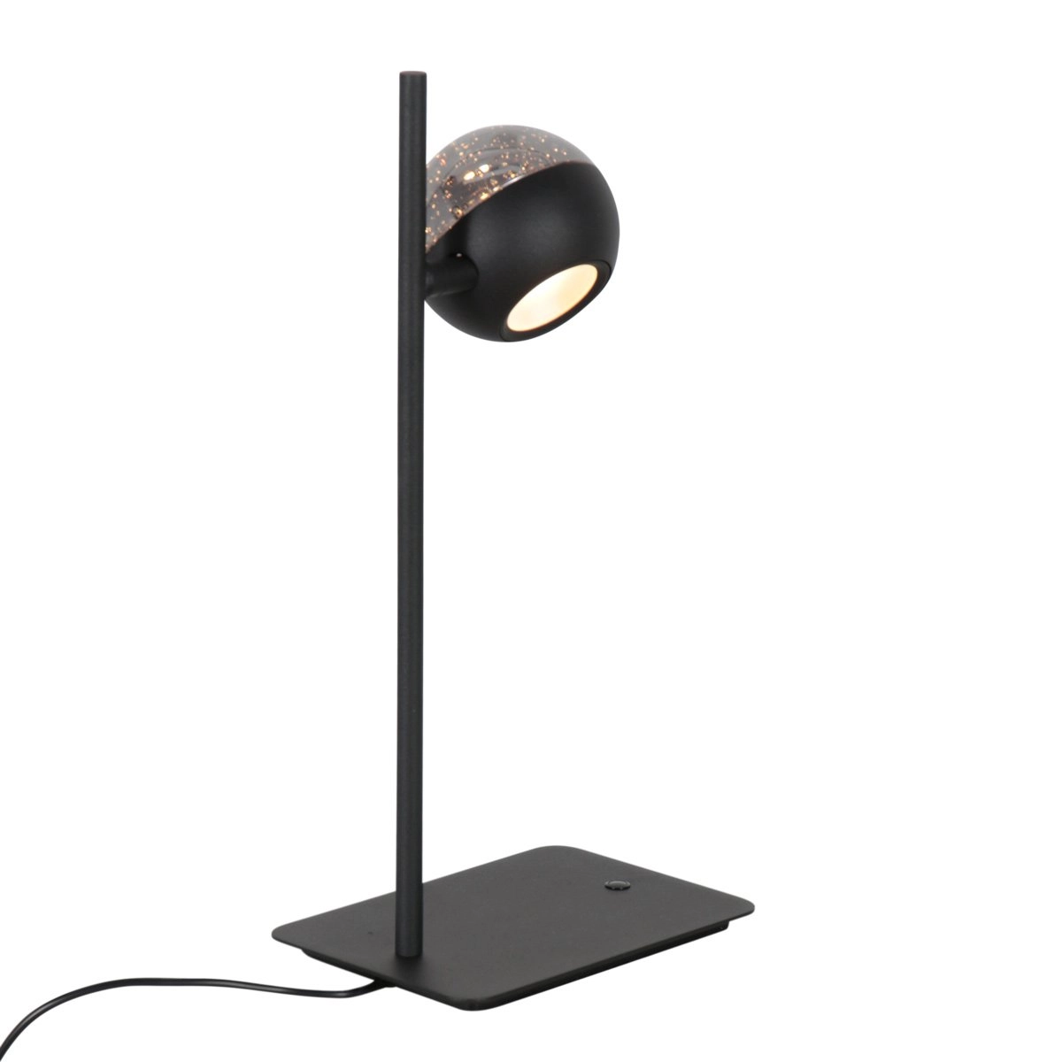 LED-Schreibtischlampe Belluno Schwarz mit Glas – dimmbar Steinhauer 8712746183962