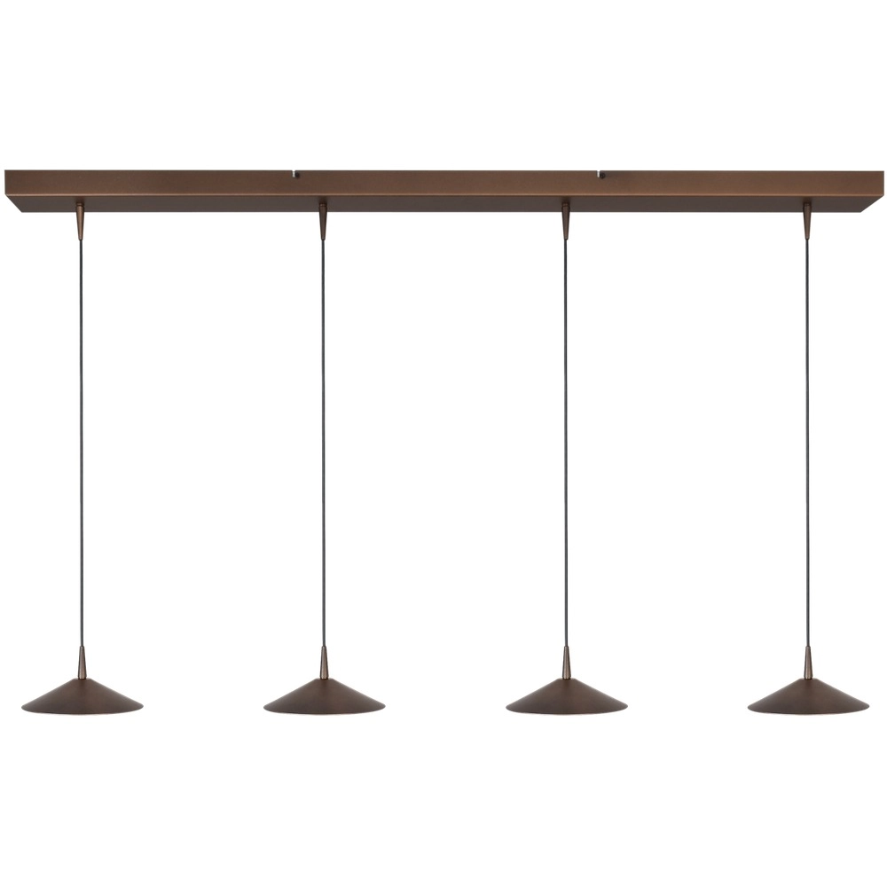 4-Licht Pendellampe Ceppo kakaobraun Ø 18 cm