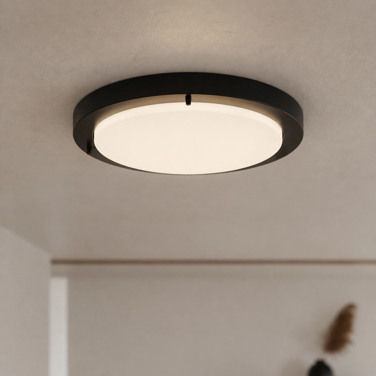 LED Deckenleuchte Yuca Ø 30 cm schwarz