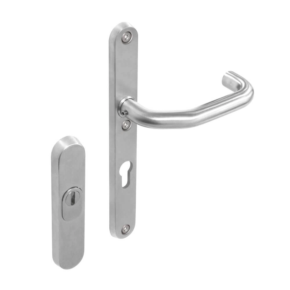 Haustürbeschläge Vurano Kernzugsicherung schmal PC 72mm Edelstahl