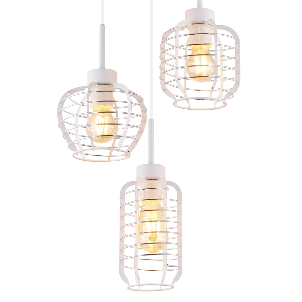 3-Licht Pendellampe Nesa Weiß Globo 9007371572212