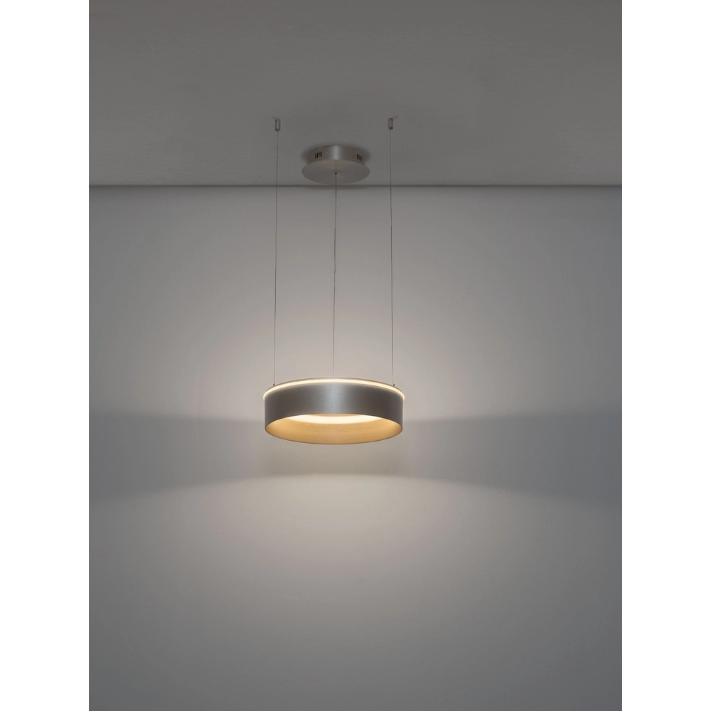 Moderne Pendellampe Olivia Nickel Ø 40 cm Lyora 5212017494207