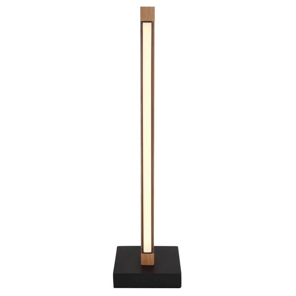 Design-Tischleuchte Starla schwarz mit Holz 48cm Globo 9007371459292