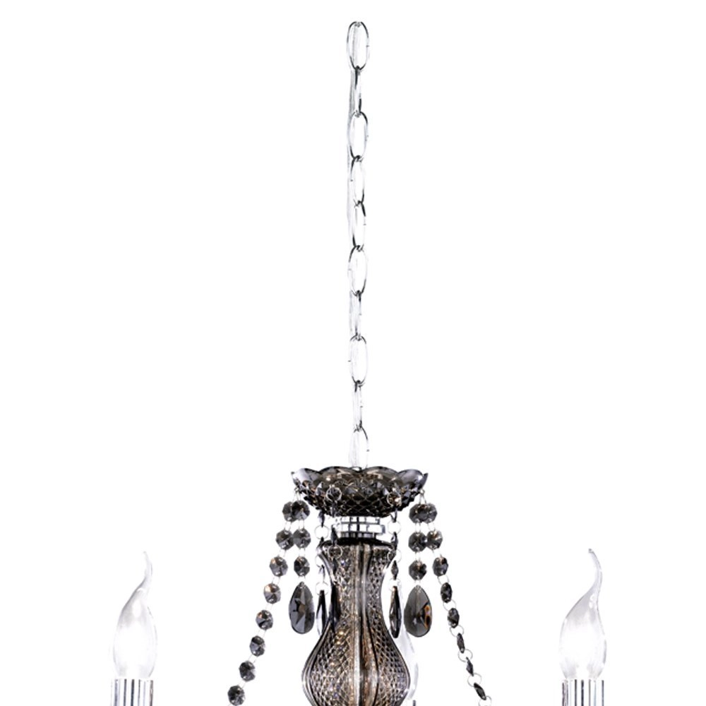 Kronleuchter Luster Crystal 40 cm 3 Licht schwarz transparent Trio 4017807223828