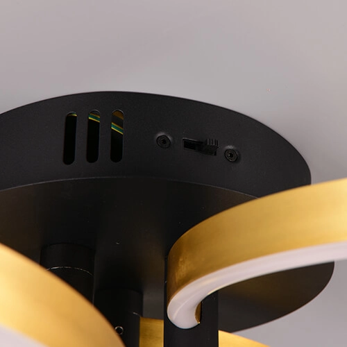 Geschwungene LED-Deckenleuchte Caruso Gold - Ø 65,5 cm Trio 4017807612967