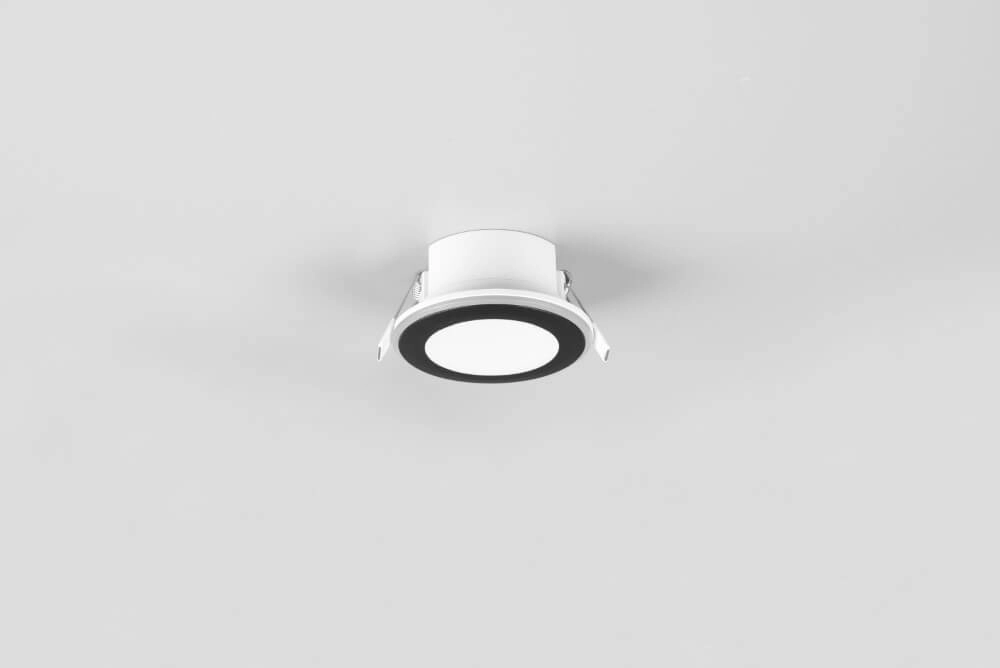 Einbaubeleuchtung Aura 8,2 cm schwarz Trio 4017807504095
