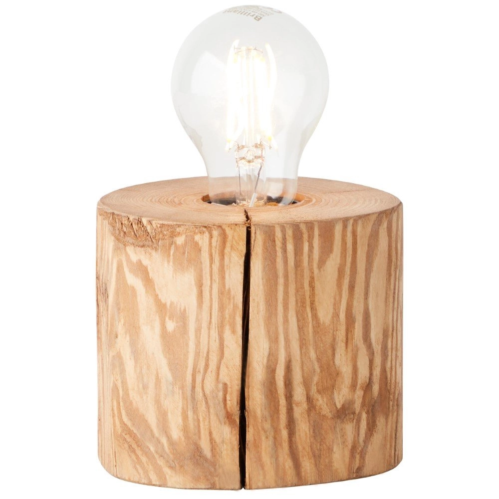 Tischlampe aus Holz Trabo 10cm Holz braun Brilliant 4004353393495