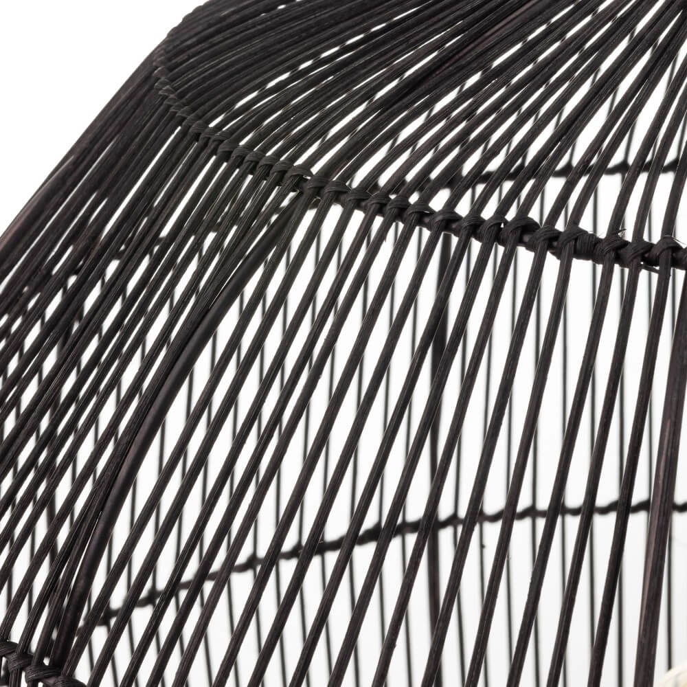 Rattan Pendelleuchte Haiti L Ø 53,5cm schwarz Lyora 5903139111683