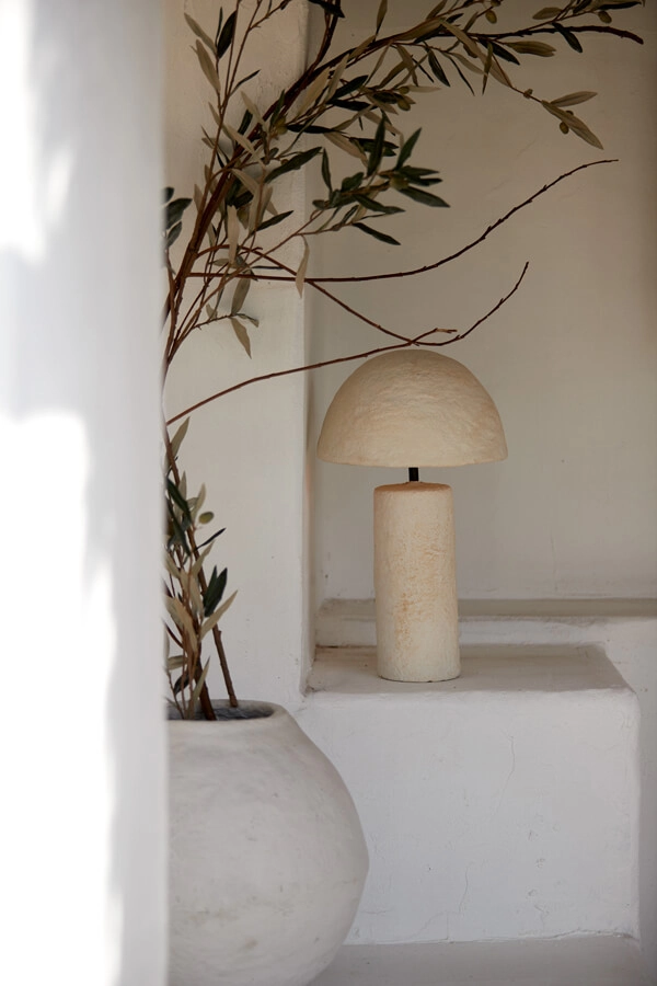 Tischlampe Qazu japandi Ø 30cm