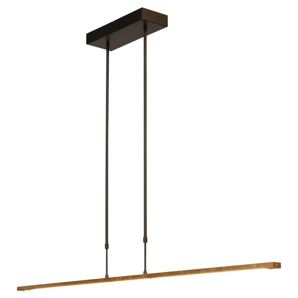 Schwarze Hängelampe Real 2 130cm mit Gold Masterlight 8718121220444