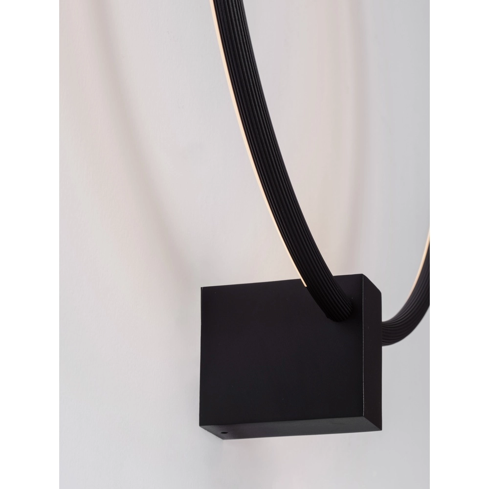 Runde Wandleuchte Cercio schwarz Lyora 5212017473677