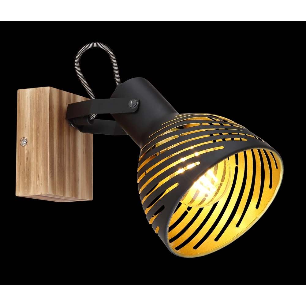 Wandlampe Lenna Holz mit Schwarz Globo 9007371419685