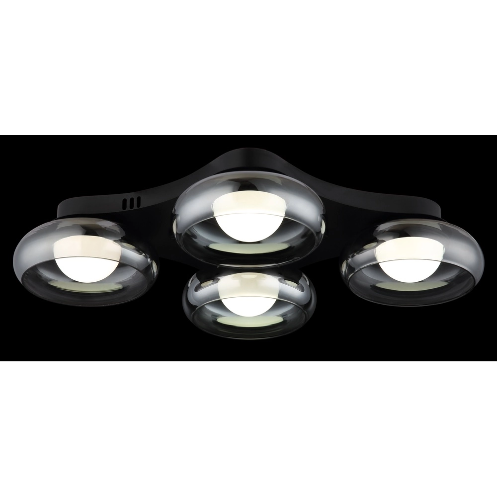 Design-Deckenlampe Carlene 4-Licht Schwarz Globo 9007371575176