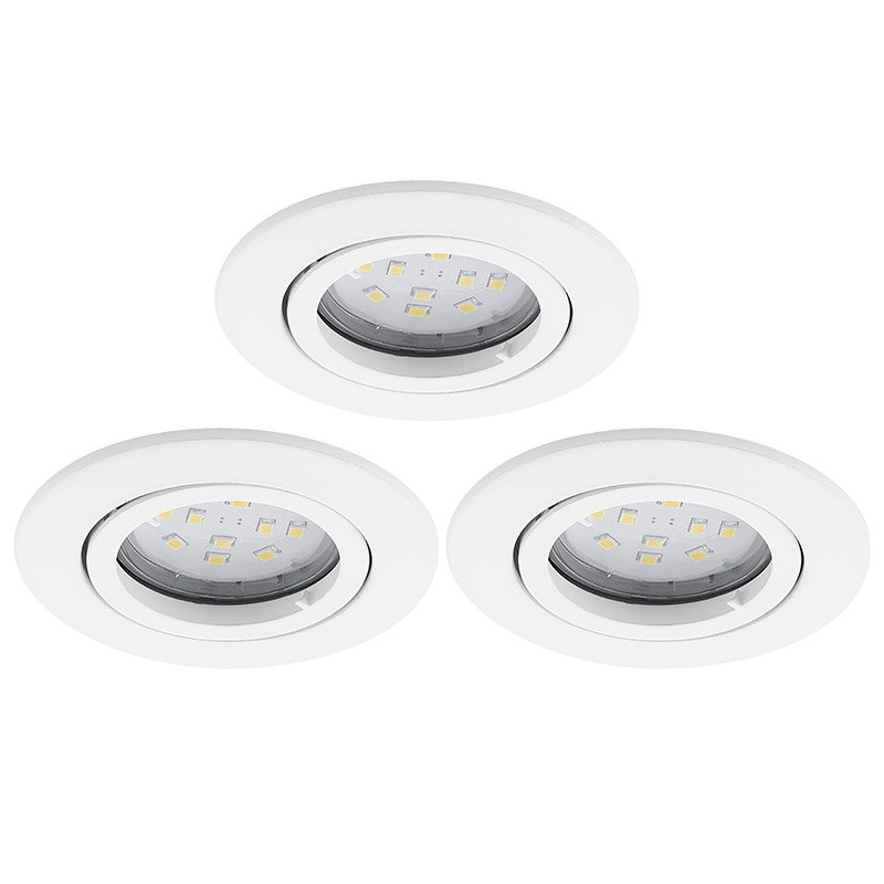 LED-Deckenspot Tedo Set von 3 weiß