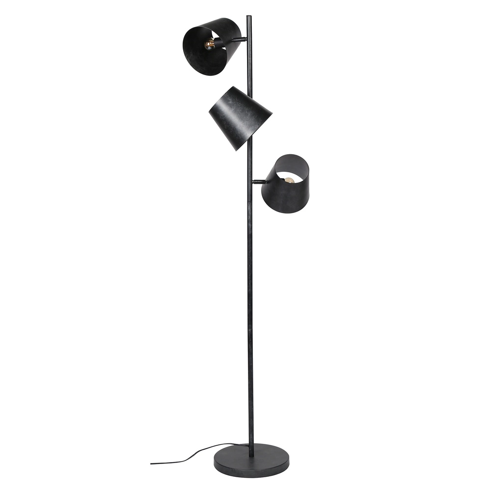 Rustikale Stehlampe Kinetic 167 cm – Holzkohle Lyora 8716803513181