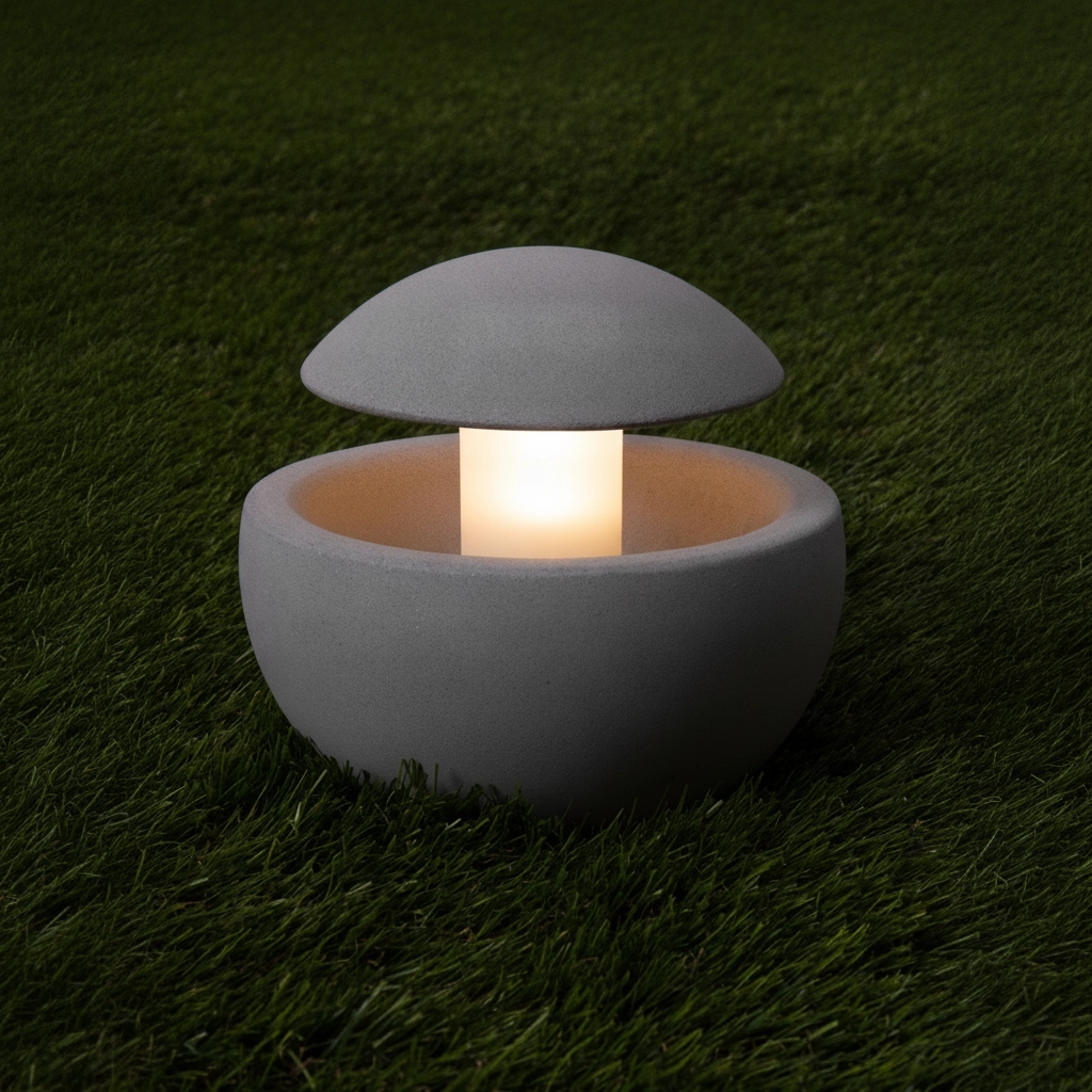 Design-Gartenleuchte Minor Beton grau