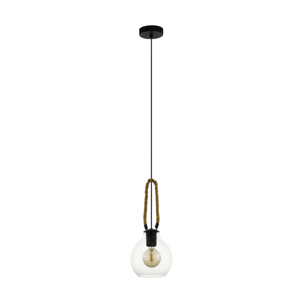Hängelampe aus Glas Roding mit Seil Eglo 9002759436179