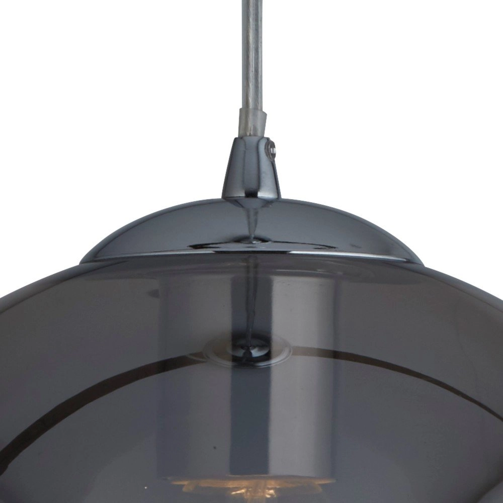 Hängelampe Balls Ø 35 cm chrom mit Rauchglas Searchlight 5053423138848