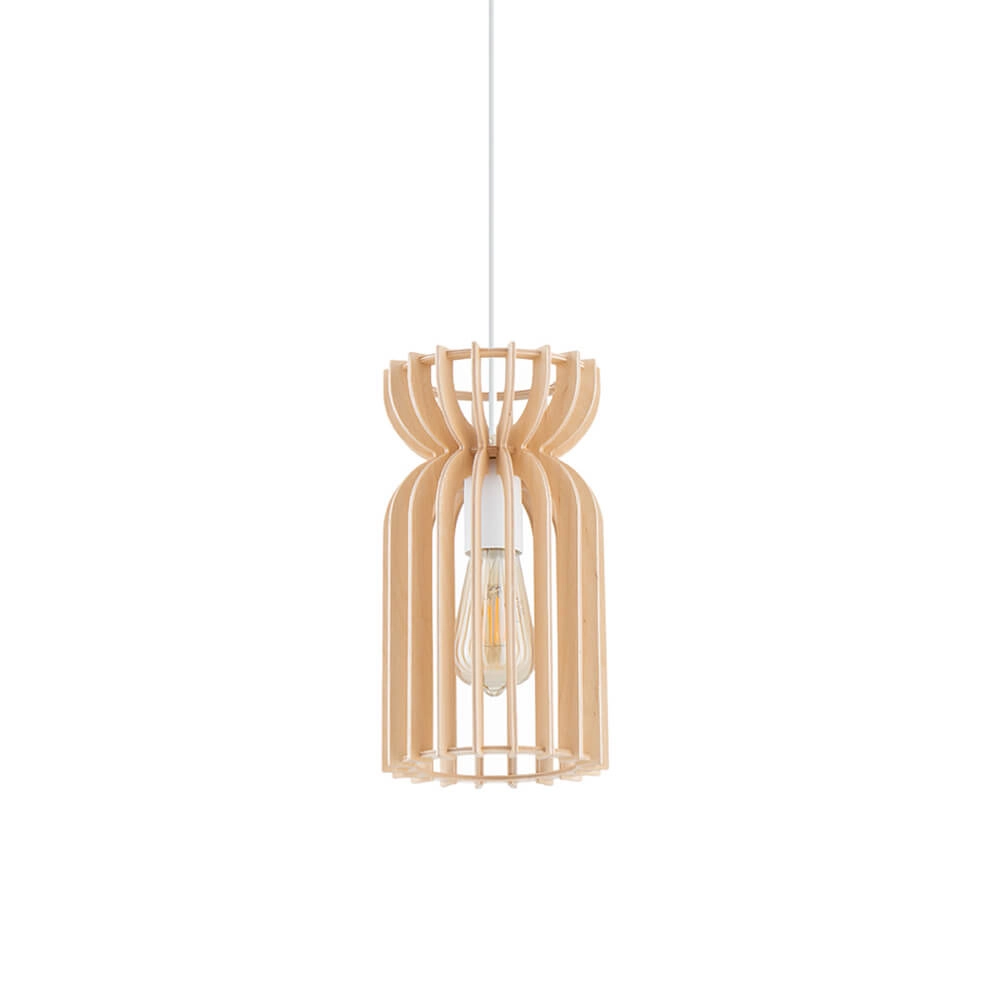 Hängelampe aus Holz Kymi Ø 16cm - Holzbraun