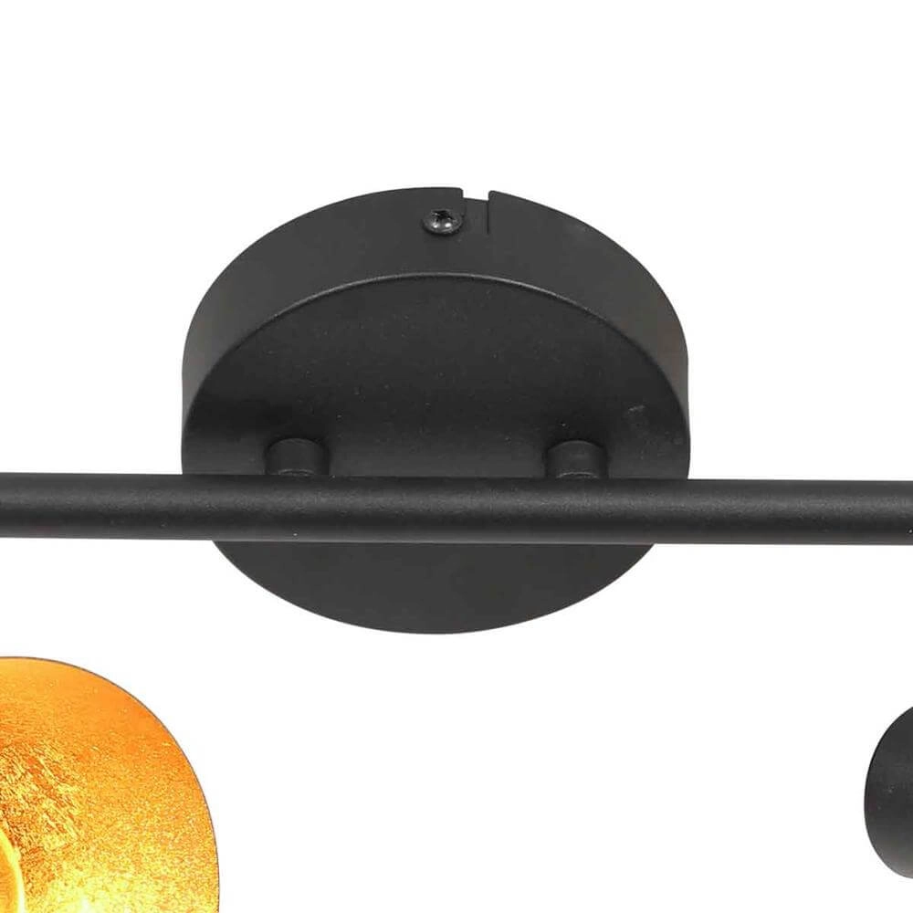Deckenlampe Oeroe schwarz mit gold 2-flammig Steinhauer 8712746176339